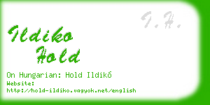 ildiko hold business card