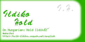 ildiko hold business card